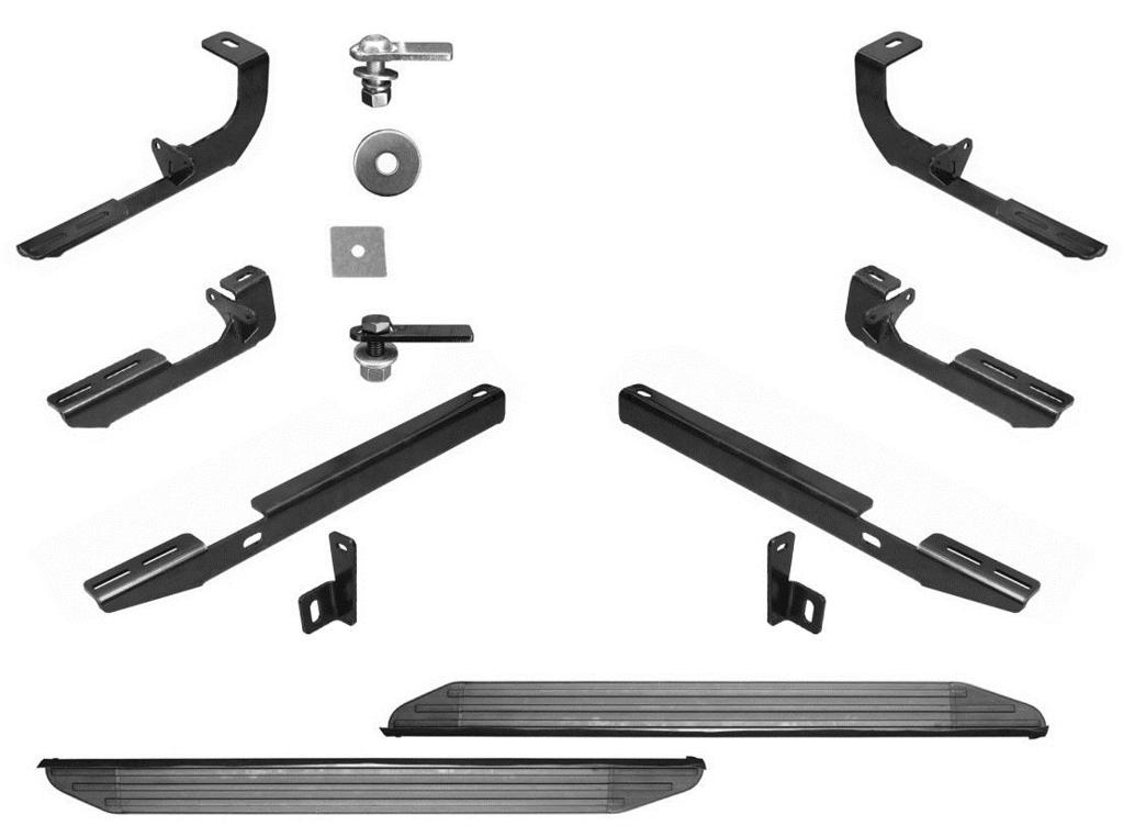 PARTS LIST: 1 Driver/Left Running Board with 1 Rubber Backing (use on SX & Limited models) 4 12mm Plastic Retainer 1 Passenger/Right Running Board with 1 Rubber 4 12mm Lock Washer Backing (use on SX
