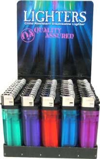 Disposable Lighters Mode: HP 1 Five Assorted in clear