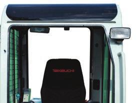 Serviceability on the TB138FR is simple with the tilt-up cab that provides access to the engine