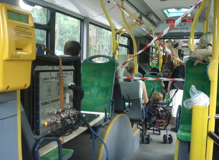 The paper presents the results of the inuse exhaust emission measurements performed on city buses using a Portable Emissions Measurement System (PEMS).