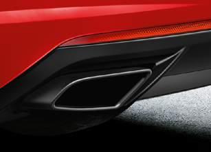 Turn up the volume with the gloss black sports exhaust, which has been specially tuned to