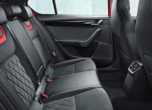 Providing extra grip and enhanced comfort, these sports seats feature distinctive red or grey