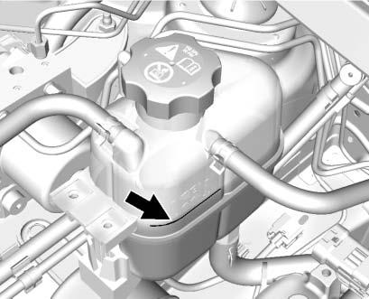 10-14 Vehicle Care It is normal to see coolant moving in the upper coolant hose return line when the engine is running. Check to see if coolant is visible in the coolant surge tank.