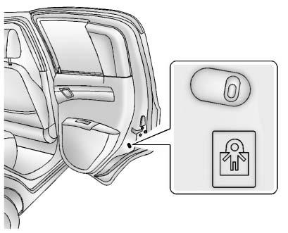 2-6 Keys, Doors, and Windows Safety Locks The vehicle has rear door safety locks on each rear door that prevent passengers from opening the rear doors from the inside.
