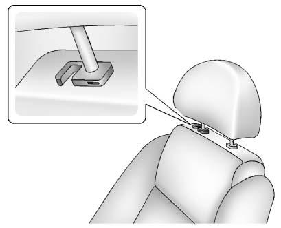 into the hooks (1). 2. Reconnect both of the cords to the hooks at the top of the liftgate.
