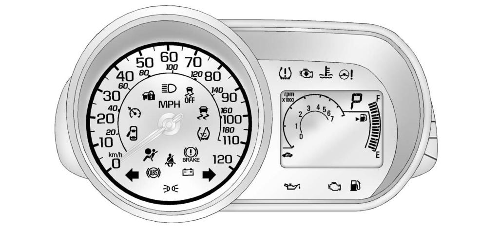 Instruments and Controls 5-7 Instrument Cluster English