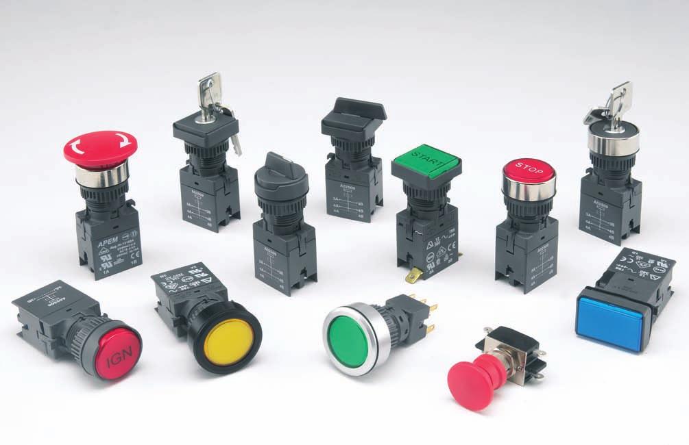 A0 SERIES/A0 SERIES/PUSH-PULL SERIES INDUSTRIAL CONTROLS Panel cut-out Ø-Ø0MM Page Contents NEW NEW NEW 7 Illuminated or non-illuminated pushbutton switches 8 Metal bezel pushbuttons and indicators 9