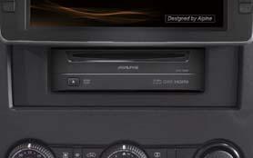Upgrade to DVD Alpine s optional DVE-5300 DVD player can be easily installed right below the