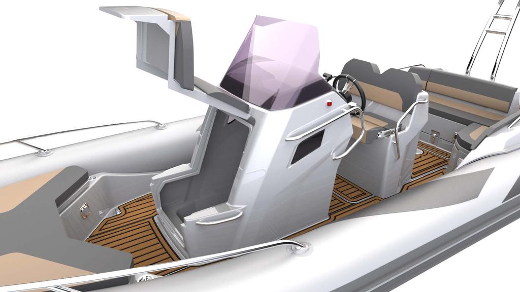 G750 Detailed Overview Mid-Section The steering console also includes a huge storage space, which is easily accessible via the