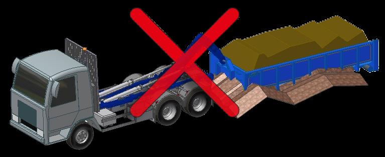 breakdown. Do not drive the vehicle with the hook lift extended.