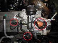 Removing The EGR System STEP 12: STEP 13: Unplug harnesses from the Powertrain
