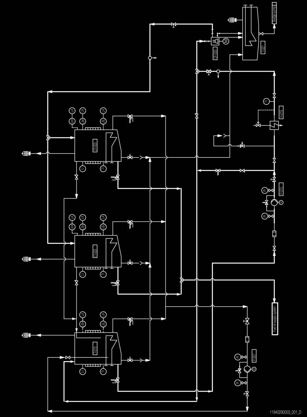 MAN Diesel & Turbo 5 Figure 62: HFO treatment system diagram HFO treatment system diagram 5 Engine