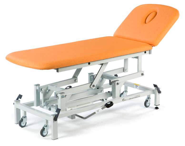 +40-25 134cm 52cm Height range 45cm to 98cm Therapy 2 Section Basic Head Couch Designed for head and neck mobilisation, as well as traction techniques, these strong and rigid tables feature a short