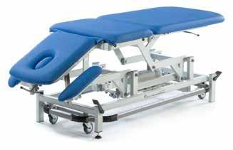 The Plus model features adjustable height armrests which promote a relaxed shoulder girdle and a more comfortable patient during prone treatments.