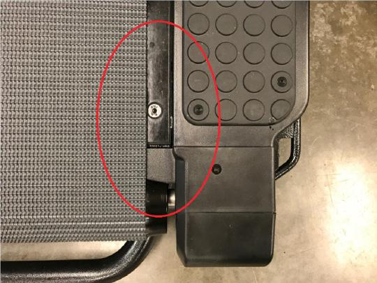 Belt Sticking/Not Moving (HIITMill X Only) 1. Inspect the bottom left and right corners of the deck for excess silicone (Fig. 1).