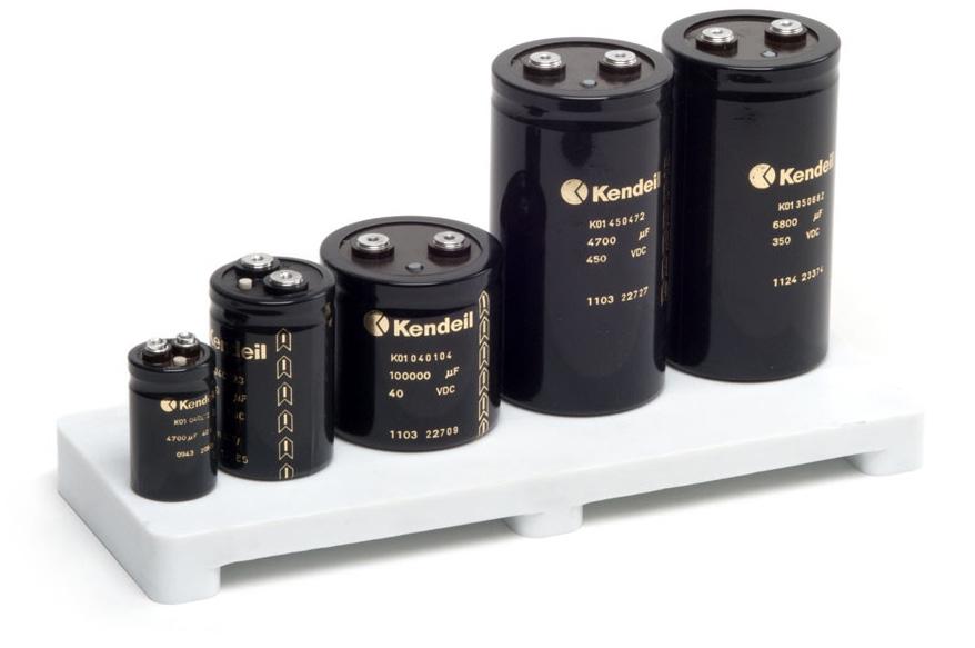 Electrolytic capacitors Screw terminal Mounting bolt Dimensions *** (Ø x L mm) Item number Voltage V Capacitance (µf) Max.