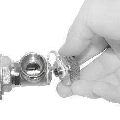 Unscrew valve insert for a given number of turns according to the design. 4. Screw on the cap.