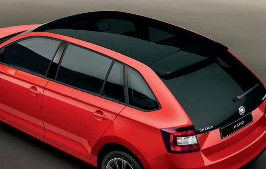 PANORAMIC ROOF The sporty style of the RAPID can be highlighted with
