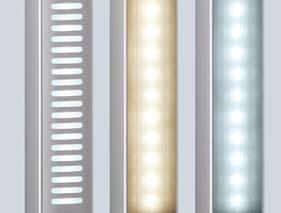 Z variabilnimi vstavki za fotocelice in LED svetlobne module, ki so kot pokrovi stebrov izdelani iz temnosive plastike (RAL 7015), lahko individualno opremite stebre.