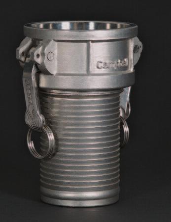 C Cam & Groove Couplings for Liquid, Bulk, and Chemical Transfer Campbell COBRA CampbellCrimpnology offers crimping flexibility for your liquid, bulk, and chemical transfer