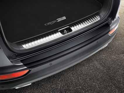 Rear bumper protection foil, black Custom-made black protective foil for the top surface of your 