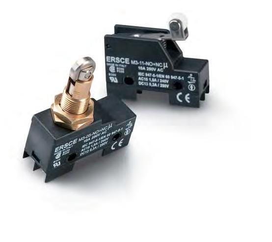 Technical information General characteristics The M3 series miniaturized limit switches are among the most compact on the