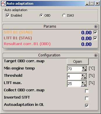 2.23.2. OBD mode With OBD selected, the following settings and parameters can be configured and viewed: Fig.