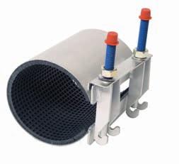 The Unifix Middle for sealing holes, fractures and porous areas in water- and gas-bearing pipes Suitable for: Steel pipe and for temporary repairs of Copper pipe cold water-bearing: Stainless steel