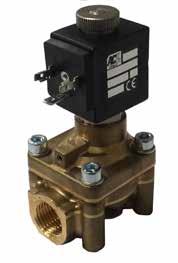 Series 224 Solenoid valve 2 way normally open with servo-assisted piston suitable for air and water. Its requested a minimum differential pressure of 3 bar.