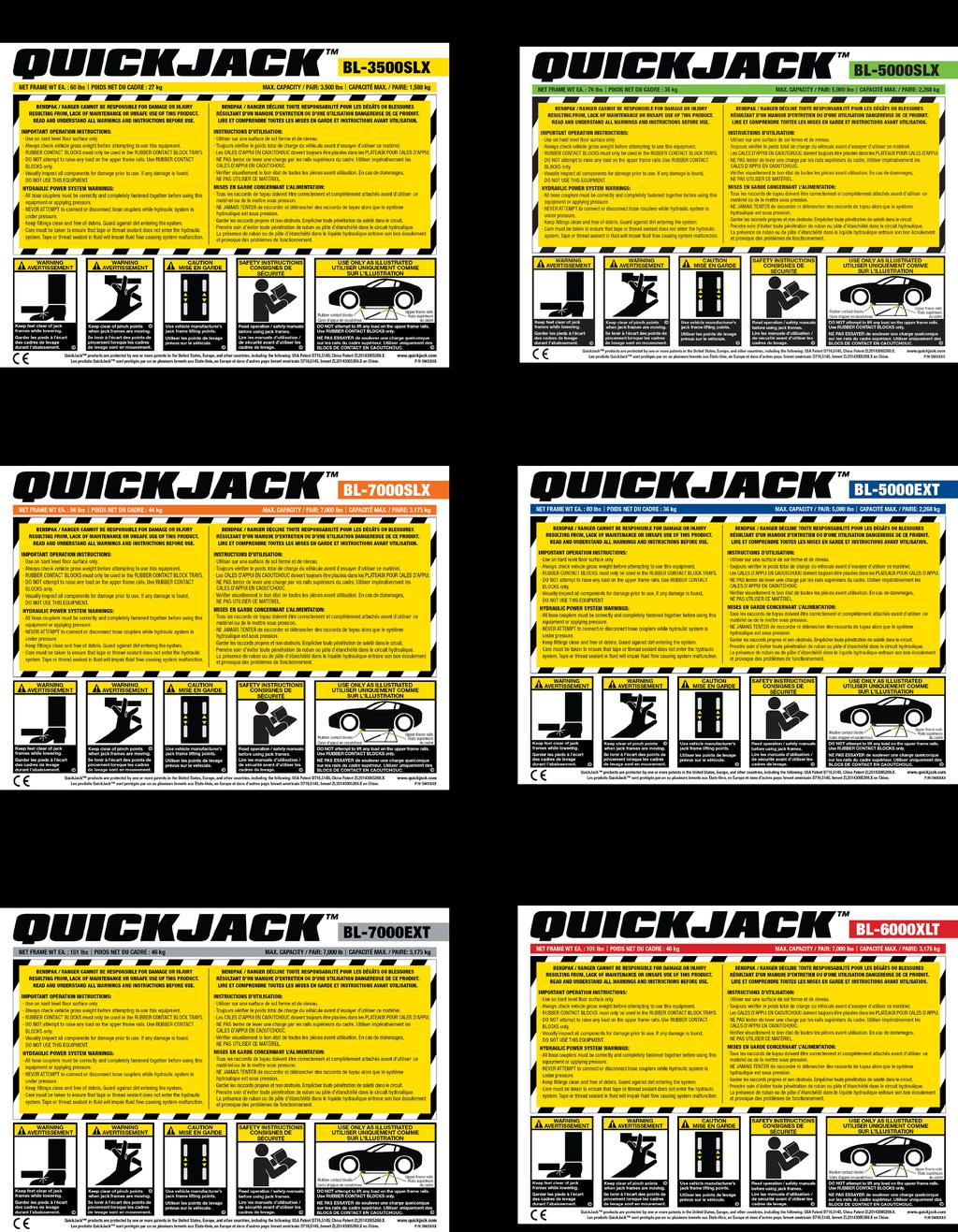 Labels QuickJack