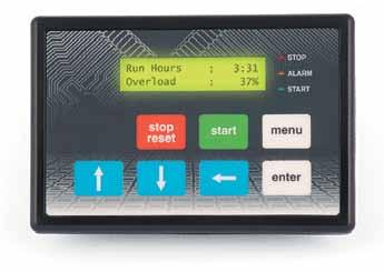 LCD Operators Keypad Plain English Operation 2-Line, 32 Character LCD Keypad Real-Time Clock Password Protection Metering and Diagnostics Fault Log Data Snapshot of each Fault Crusher Duty panels