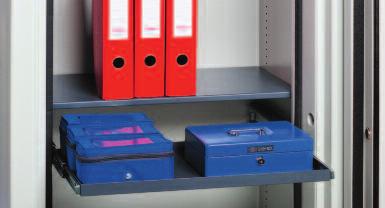 Optional extras / accessories TSF document safe series Standard adjustable shelf Pull-out shelf Optional extras / accessories TSF series Electronic combination lock Internal compartment with cylinder