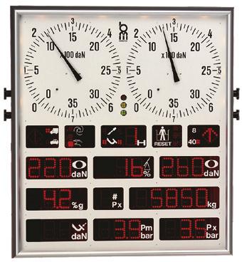 The Display The display is ade of aluiniu and contains a gauge with a double brake force scale fro 0 800 dan and 0 to 4000 dan.