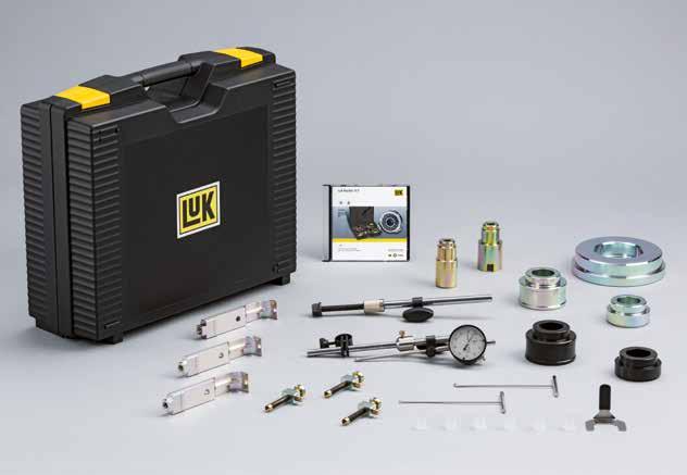 1 Description and contents of the LuK special tools 1.2 Volkswagen tool kit This vehicle-specific tool kit (part no. 00 019 10) must be combined with the basic tool kit.