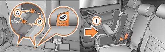 156 Transporting children safely Attaching a child seat using the ISOFIX system Fig.