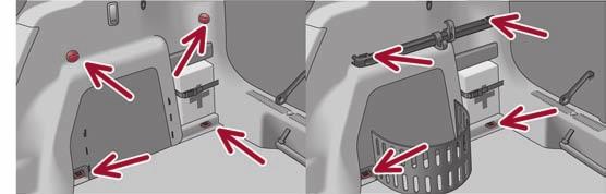 74 Seats and Stowage Vehicles of category N1 Folding hooks On vehicles of the category N1, which are not fitted with a protective grille, a lashing set which complies with the standard EN 12195 (1-4)