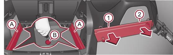76 Luggage compartment: Fold up variable loading floor/remove The variable loading floor makes it easier to handle bulky goods and creates an even luggage compartment floor when the rear seat