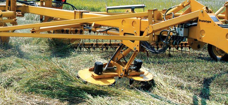 They re designed to rake heavy and wet crops while introducing less ash content into the new windrow.