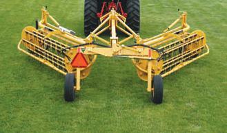 Angle the baskets and adapt to your raking environment by producing tight windrows to slow dry down or create loose,