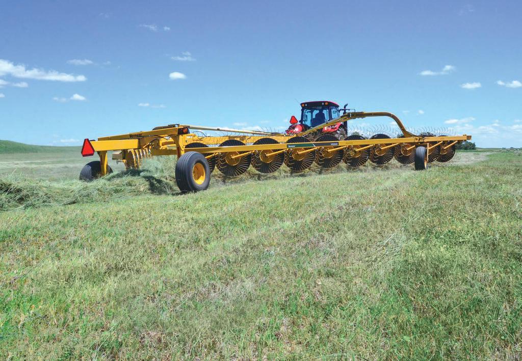 Want high capacity, speed and the reliability to handle more acres in less time, all with fewer maintenance issues? Check out the VR1428 and VR2040 high-capacity wheel rakes from Vermeer.