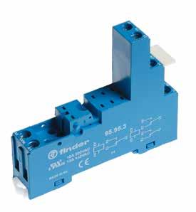52 Screw terminal (Box clamp) socket Panel or 35 mm rail (EN 60715) mount --Coil indication and EMC suppression modules