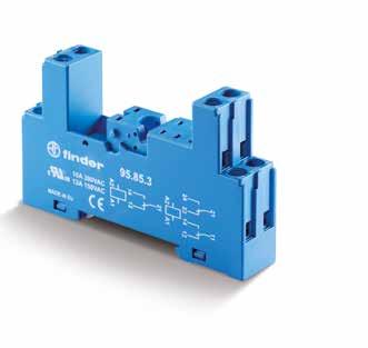 95 44 95.85.3 060.48 095.91.3 Screw terminal (Box clamp) socket panel or 35 mm rail mount 95.85.3 (blue) 95.85.30 (black) For relay type 44.52, ccessories Metal retaining clip 095.
