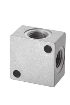 > Series 2000 pipe fittings Accessories Mod. 3033 Ways Distribution Block with fixing holes Material: anodized Aluminium Mod.