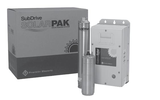 System Solutions All-in-One Package The SubDrive SolarPAK is the System Solution to your solar pumping requirements.