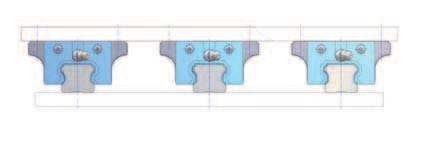 7 Examples for the arrangement of profile rail guides The number of profile rail guides and