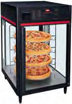 A complete range of cabinet sizes, door options and rack types allows for perfect merchandising of food products such as pizza, fried foods, bakery items, sandwiches and more.