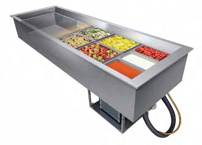 January 1, 2019 Export Price List Wells Refrigerated Drop-In Wells Ordering Instructions Cutaway of CWB-6 with accessory food pans Larger brass drain ensures easy cleaning Exclusive flat screen