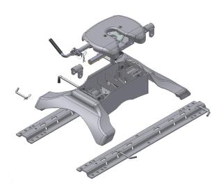***REMOVAL*** 1. For your convenience the Q5 5 th Wheel Hitch may be disassembled to ease removal. As described in the forwarding steps, the Q5 5 th Wheel may be removed in three different manners.