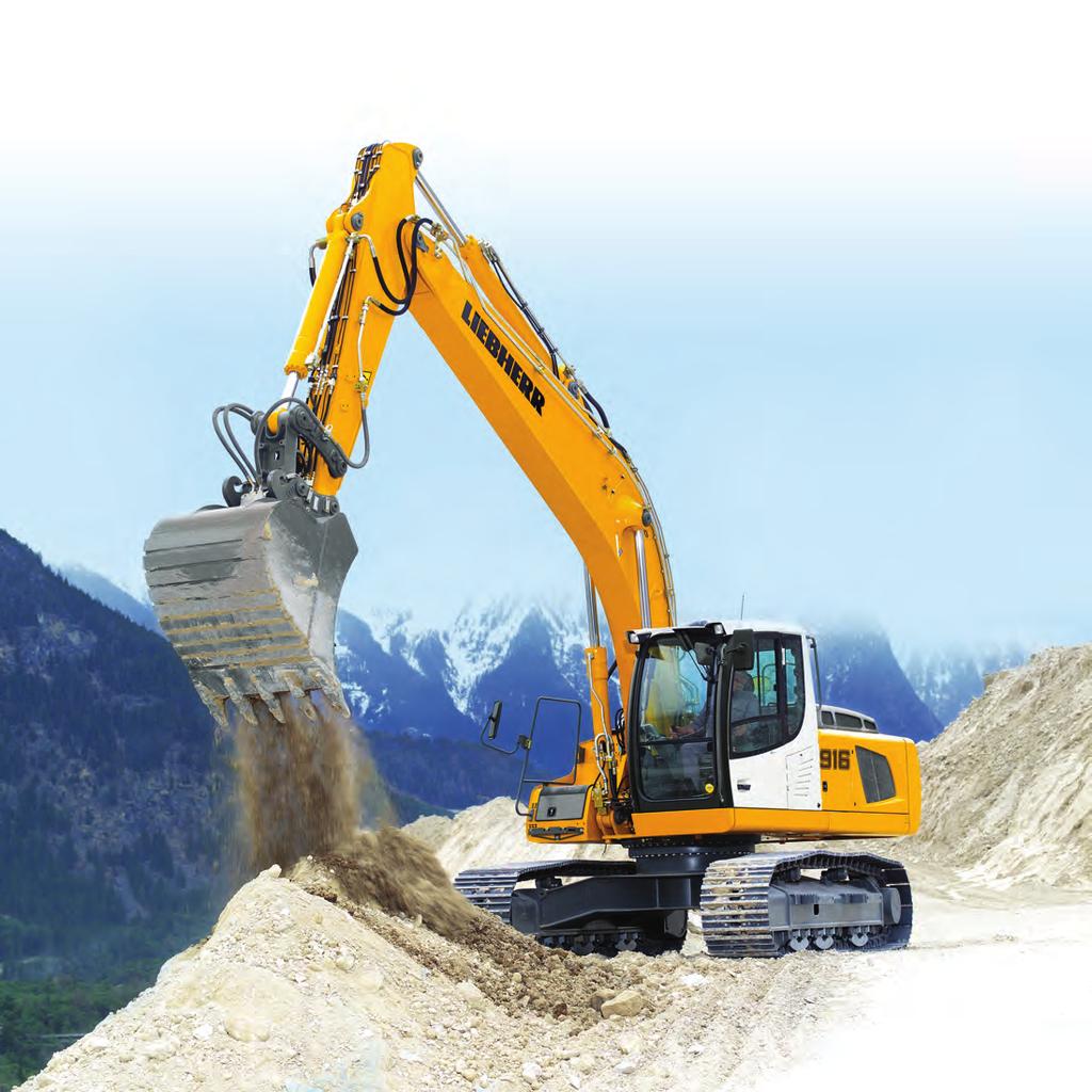 Crawler excavator R 916 R 926 Operating weight: 49,603 60,075 lb 54,674 62,390 lb Engine output (SAE J1349): 154 HP / 115