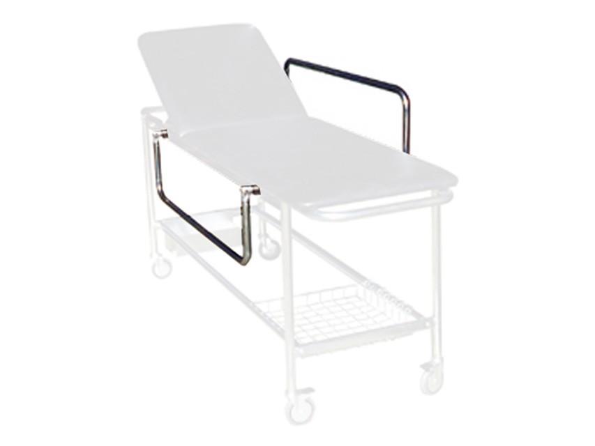 2 27801 PATIENT TROLLEY - removable top Made of chrome plated steel tube, and washable self extinguishing plastic material. Comes complete with mattress.